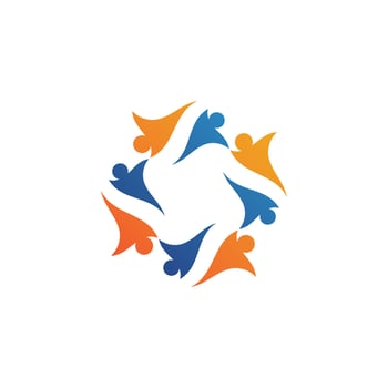 Community people care logo and symbols template vector