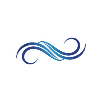 Waves beach logo and blue symbols template icons app vector