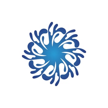 Waves beach logo and blue symbols template icons app vector