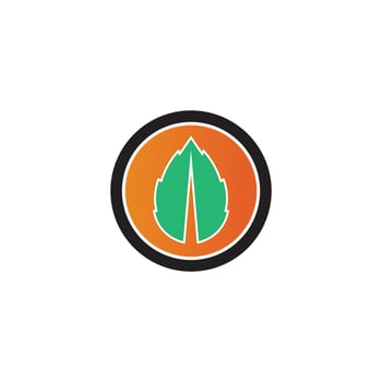 Tree leaf vector logo design, eco-friendly concept.