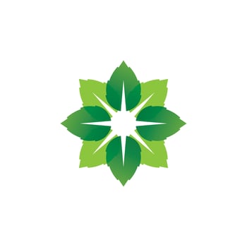 Tree leaf vector logo design, eco-friendly concept.