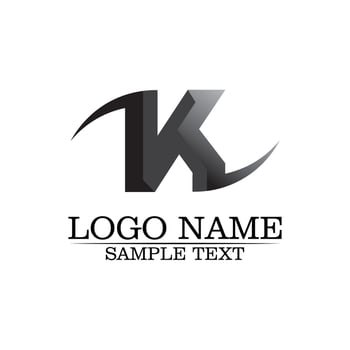 k letter k logo design and vector