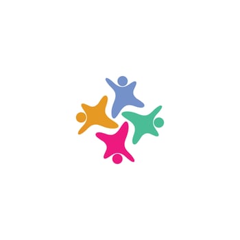 people care success health life logo template icons and community group vector