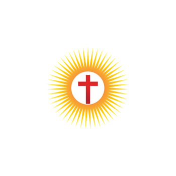 Cross and christ logo and vector