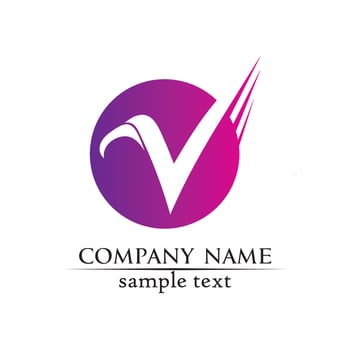 V letters business logo and symbols template vector