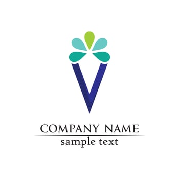V letters business logo and symbols template vector