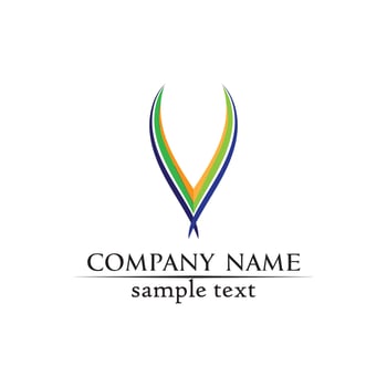 V letters business logo and symbols template vector