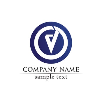 V letters business logo and symbols template vector