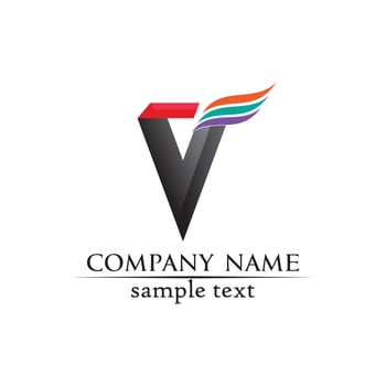 V letters business logo and symbols template vector