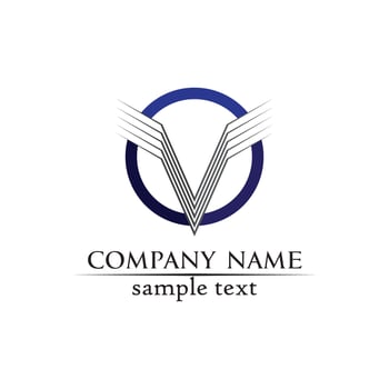 V letters business logo and symbols template vector
