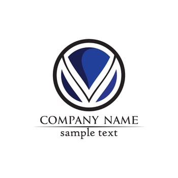 V letters business logo and symbols template vector