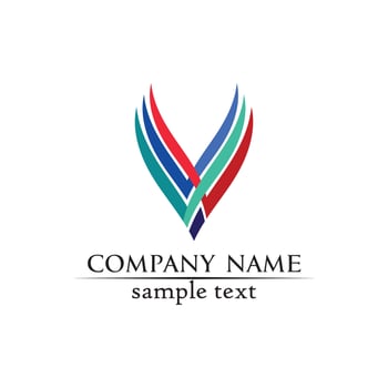 V letters business logo and symbols template vector