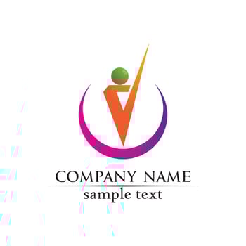 V letters business logo and symbols template vector