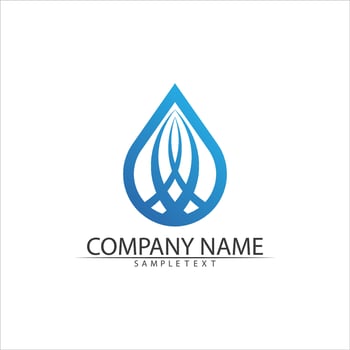 Water drop Logo Template vector