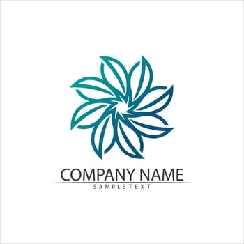 Tree leaf vector and green logo design friendly concept