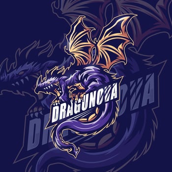 Dragon Mascot Gaming Logo Team vector