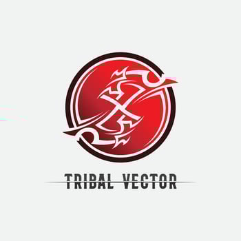 tribal, classic , black, ethnic tattoo icon vector illustration design logo