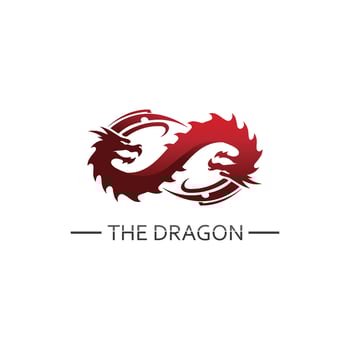Dragon vector icon illustration