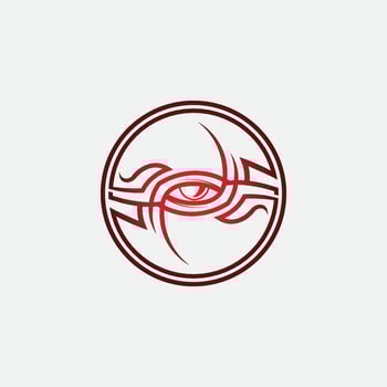 tribal, classic , black, ethnic tattoo icon vector illustration design logo