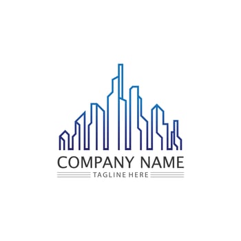 Real estate and home buildings vector logo icons template