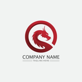 Dragon vector icon illustration