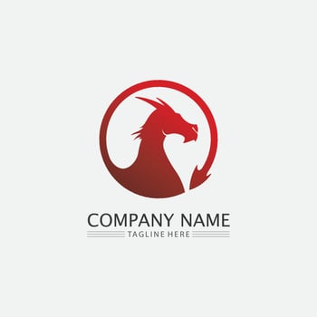 Dragon vector icon illustration
