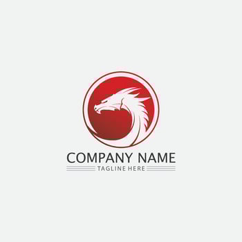 Dragon vector icon illustration