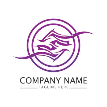 black tribal vector logo design icon and sign tribal