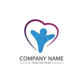people Community,care group network and social icon design template vector