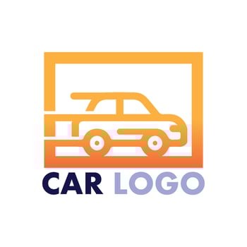 Auto car logo design with concept sports car vehicle icon silhouette.Vector illustration design template. vector