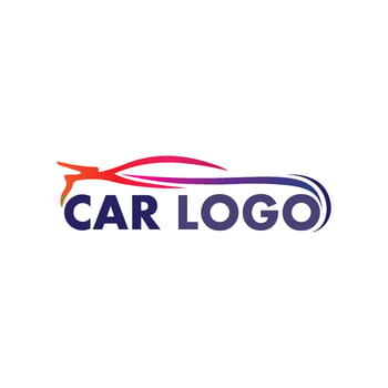 Auto car logo design with concept sports car vehicle icon silhouette.Vector illustration design template. vector