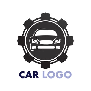 Auto car logo design with concept sports car vehicle icon silhouette.Vector illustration design template. vector