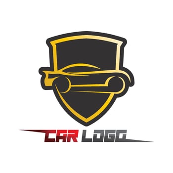 Auto car logo design with concept sports car vehicle icon silhouette.Vector illustration design template. vector