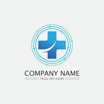 Hospital logo and health care icon symbols template icons app vector