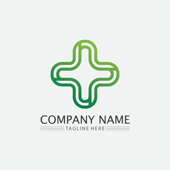 Hospital logo and health care icon symbols template icons app vector