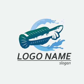 Channa Snakehead fish, Predator Fish, animal underwater design and illustration vector