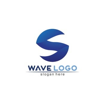 Water wave icon vector
