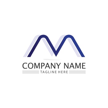 M Letter Logo Template vector