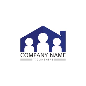 People logo, Team, Succes people work, Group and Community, Group Company and Business logo vector and design Care, Family icon Succes logo
