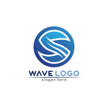 Water wave icon vector
