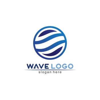 Water wave icon vector
