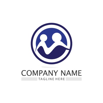 people Community,care group network and social icon design template vector