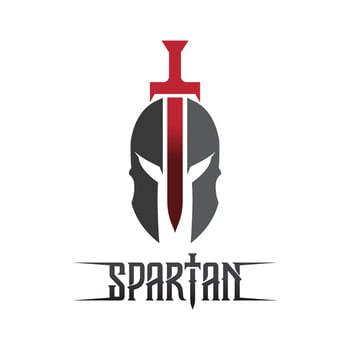 spartan and gladiator helmet logo icon designs vector