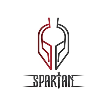 spartan and gladiator helmet logo icon designs vector