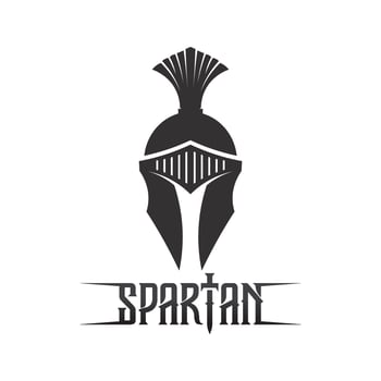 spartan and gladiator helmet logo icon designs vector