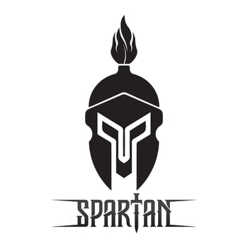 spartan and gladiator helmet logo icon designs vector