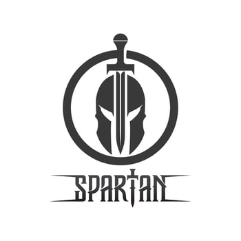 spartan and gladiator helmet logo icon designs vector