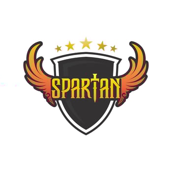 spartan and gladiator helmet logo icon designs vector
