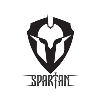 spartan and gladiator helmet logo icon designs vector
