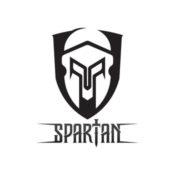spartan and gladiator helmet logo icon designs vector